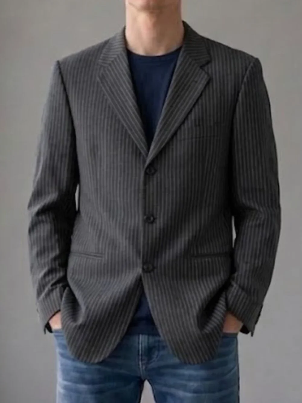Hugo Boss Vinci/Lucca Brown Pin Stripe Wool Blazer Sport Coat Jacket Men's 42 R